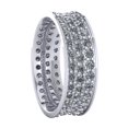 thumbnail image 3 of Natural 4.0Ct Round Cut Diamond Concave 3Row Anniversary Wedding Eternity Band Ring 14k Gold H SI2, 3 of 3