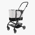 thumbnail image 2 of SEEKER Lightweight Foldable Grocery Cart on Wheels with Removable Heavy Duty Shopping Bag | Roll to The Grocery or Laundry, Gray (SKR-1000), 2 of 8