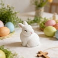 thumbnail image 6 of 1PC Mini Flocked Easter Bunny Decorations, Cute Mini Easter Bunny Figures, Miniature Rabbit for Landscape Ornaments, Party Favors Gifts Home Office Table Decor, 6 of 6