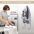 thumbnail image 4 of sunsanly Wall Mount Ironing Board Hanger with Dual Hooks Heavy Duty Universal Laundry Room Iron Cord Holder Organizer Storage Rack, 4 of 8