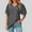 Grey, variant on Womens Puff Short Sleeve Tops Loose Solid V Neck T-Shirts Comfy Work Tee Pullover Outfits Black M