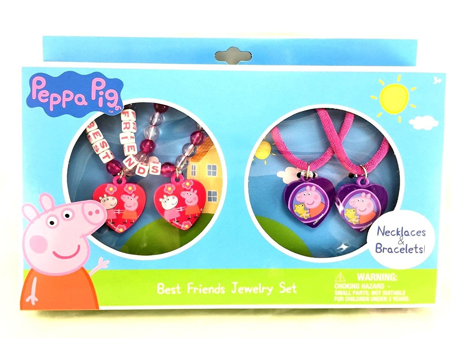 peppa pig necklace bracelet set