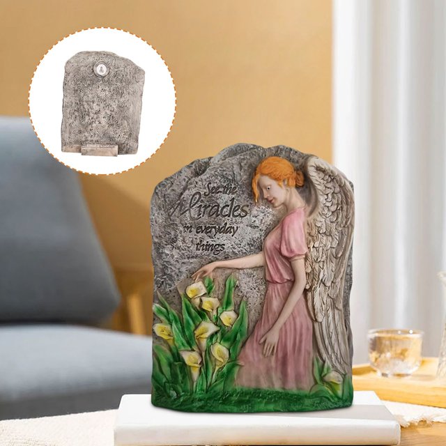 Decoración Jardín Fiudx Pastorales Retro Flor Hadas Ángel Relieve Pared Resina Artesanía