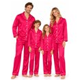 thumbnail image 2 of qolati Christmas Pajamas for Family Silk Satin Long SleeveButton Down Pjs Set Festival Party Sleepwear Family Christmas Pajamas Matching Sets, 2 of 6