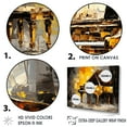 thumbnail image 3 of Designart "Jazzed Keys In Yellow And Black Piano I" Music Floater Framed Wall Art Living Room, 3 of 5