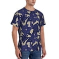 thumbnail image 2 of Vsdgher Lilies Flowers Print Men's Dry Fit Mesh Athletic Shirts Moisture Wicking Tennis T-Shirt Tops, 2 of 9