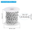 thumbnail image 2 of Uxcell 10 Feet Curb Chain Twisted Cuban Link Chain with Spool for Jewelry Making, Silver, 2 of 6