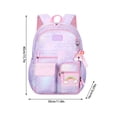 thumbnail image 3 of KEVCHE Rainbow Backpack for Student School Bag, Cute Colorful Bookbag for Women , Lightweight Casual Daypack with Soft Straps for Daily Commute Travel, 3 of 6