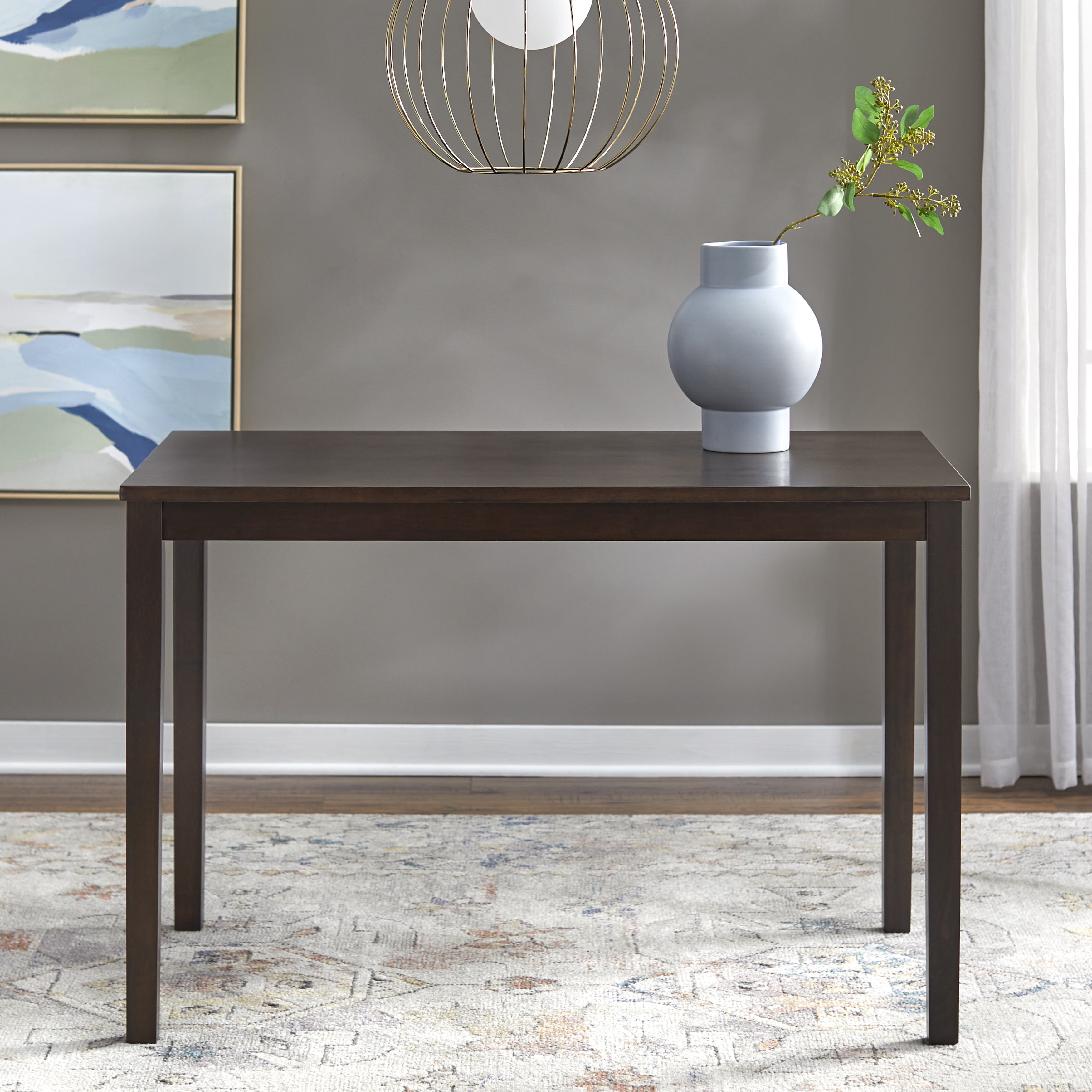 TMS Mid-Century Modern Wood Dining Table, Multiple Finishes