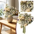 thumbnail image 2 of Beige Realistic Peonies Artificial Flowers Silky Peony Arrangements Vase Bouquet for Wedding Table Centerpiece Indoor Home Decor (1Pcs), 2 of 7