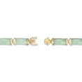 thumbnail image 4 of Forever Facets Genuine Jade Link 7.5" Bracelet in 18k Yellow Gold over Sterling Silver, Adult Female, 4 of 8