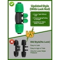 thumbnail image 4 of Locked Barbed Tee Connectors /\uD to /\uD Drip Irrigation Fittings Kit /mm to /mm Tube Lock Female Connector Way Barbed Lock Irrigation Parts for Watering System, 4 of 7