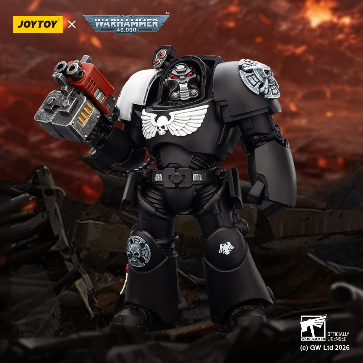 [IN STOCK] JOYTOY Warhammer 40K 1/18 Action Figures Raven Guard Terminator 2 with Power Fist and Storm Bolter