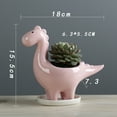 thumbnail image 2 of Ceramic Flower Pot Desktop Decoration Creative Dinosaur Succulent Planter, 2 of 6