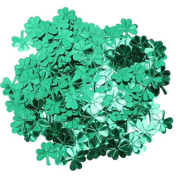 Lentejuelas de trébol decorativas, lentejuelas de trébol, confeti de trébol brillante decorativo, confeti de mesa de tréboles, resistente y resistente Jadeshay A