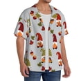 thumbnail image 2 of Yiaed Cute Autumn Gnomes Print Mens Casual Wrinkle Free Shirts Short Sleeve Button Down Summer Stretch Dress Shirt-Large, 2 of 5