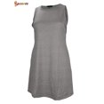 thumbnail image 4 of Spencer Womens Summer Casual Swing T-Shirt Dresses Beach Cover up Pockets Loose Dress Plus Size (Gray, M), 4 of 8