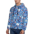 thumbnail image 3 of Lsque Colorful Sailing Ship Pattern Casual Men's Hoodie,Hooded Sweatshirt with Kangaroo Pocket,Pullover Hoodie-XX-Large, 3 of 7