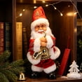 Saxophone Geometry TTJ Animated Dancing Santa Figurine with Saxophone Musical Doll ...