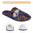 thumbnail image 3 of Balery Golden Snake And Purple Rose Pantuflas de Casa de Felpa Silenciosas con Diseño Estampado, Zapatillas Cómodas Antideslizantes de Algodón para Interior-Medium, 3 of 8