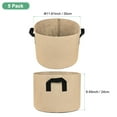 thumbnail image 3 of Uxcell 5 Paquete de Bolsas de Cultivo para Plantas de 5 Galones, Macetas de Tela Engrosada de 300G con Asas, Macetas de Jardín Caqui, 3 of 7