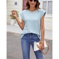 thumbnail image 4 of Cap Sleeve Tops for Women Summer Basic Tee Shirts Casual Loose Fit Tank Tops 2024 Fashion Shermie, 4 of 6