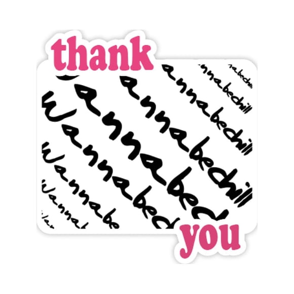 Stylish Characters Wanna Be Chill Thank You Stickers Quote Grateful