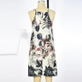 thumbnail image 4 of Sundresses for Women Casual Summer - Summer Dress for Women Halter Neck Dresses Tank Sleeveless Dress Beach Casual Floral Printed Mini Sundress, 4 of 7