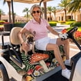 thumbnail image 3 of Golf Cart Seat Covers for 2 Seater,Spring Mushrooms Microfiber Cart Seat Towel Blanket,Farmhouse Pastoral Botanical Stars Rustic Absorbent NonSlip Bench Seats Protector for Golf Course 51"x31", 3 of 9