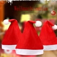 thumbnail image 4 of Gorro navideño suelto gorro navideño rojo y blanco felpa corta con puños blancos tela no tejida para talla adulto y actividades navideñas, 4 of 5