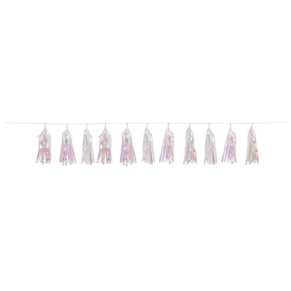 Foil Tassel Garland, 9ft, Iridescent, 1ct