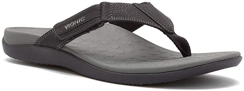 Vionic Men's Ryder Toe Post Sandal Black and Grey M 9 M US - Walmart.com