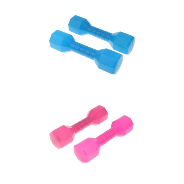 4pcs Niños Deportes Al Aire Libre Con Mancuernas Fitness Patio De Juegos Ejercicio Juguetes Azul / Rosa Sunnimix Pesas de ejercicio para niños