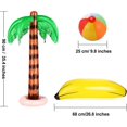 thumbnail image 2 of 6 piezas de palmera inflable gigante de coco de color pelota de playa de color arco iris, 2 of 4