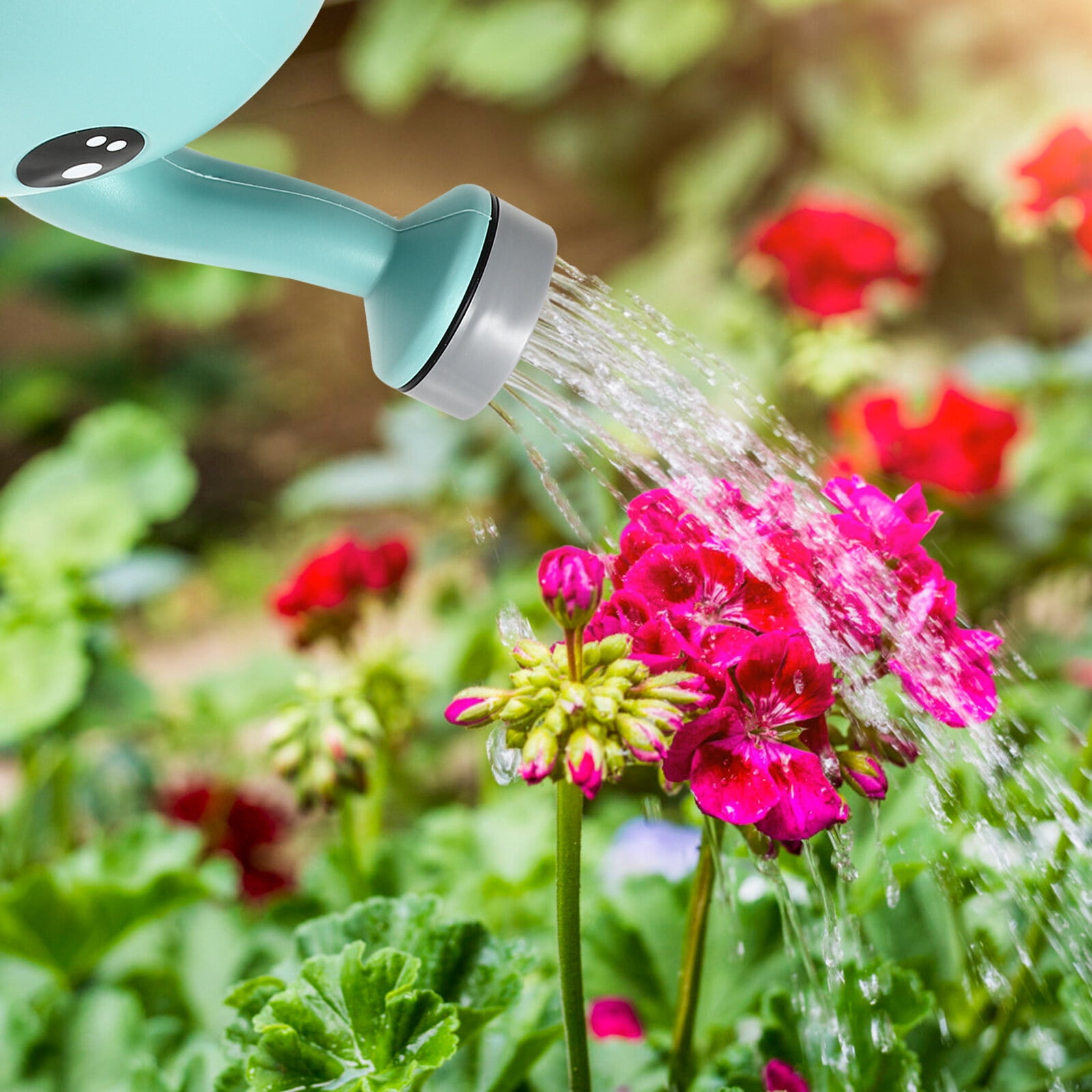 HOOWIFFY Ergonomic Plastic Watering Can for Indoor and Outdoor Plants, Garden Watering Tool with Comfortable Handle