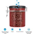 thumbnail image 4 of 1.5L Coffee Canister,Air-Resistant Stainless Steel Coffee Bean Container/Storage Box for Coffee Tea Cocoa Cereals Pasta Oatmeal Nuts and Sugar (Red Wi, 4 of 4