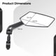 thumbnail image 3 of Paquete de 2 Espejos para Bicicleta, Espejo Retrovisor Universal Ajustable de 360°, Espejos para Bicicletas de Gran Angular, para Bicicletas de Montaña y de Carreras, 3 of 8