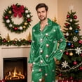 thumbnail image 6 of mgoYE Family Christmas Pajamas Matching Sets Silk Satin Plus Size Casual Pjs Matching Sets for Family, 6 of 9
