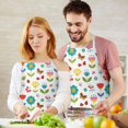 thumbnail image 3 of Pioneer Flower Floral Print Pattern Apron for Women and Men, Cotton Linen Waterproof with Pockets, Adjustable, 33x27 Inch for Kitchen, Gardening, BBQ, Salon, 3 of 6