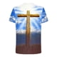 thumbnail image 3 of Blusa de Manga Corta Top de Manga Corta para Hombres, Camiseta de Impresión Cuello Redondo Casual de Moda de Verano, 3 of 5