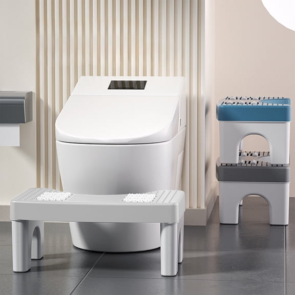 Yeciiwht Toilet Stool Squatting Poop Stool Bathroom Squatty Potty Step Stool, Toilet Assistance Step Stool Fits All Toilets Detachable Stackable Stool