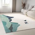 thumbnail image 2 of Washable Rug 7x8 ft Area Rug Minimalist Mountain Living Room Rug, Non Slip Machine Washble Rug Soft Low Pile Bedroom Rug Lightweight Rug Carpet for Home Dinning Room, 2 of 7