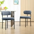 thumbnail image 2 of HOMCOM Dining Chairs Set of 2 Kitchen Chairs with Steel Legs, Grey, 2 of 10