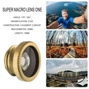 3 in 1 Universal Portable Clip Mobile Lens Wide Macro Angle Round Shaped Fisheye Lens Triple Camera Lens Kit For Smart Phone