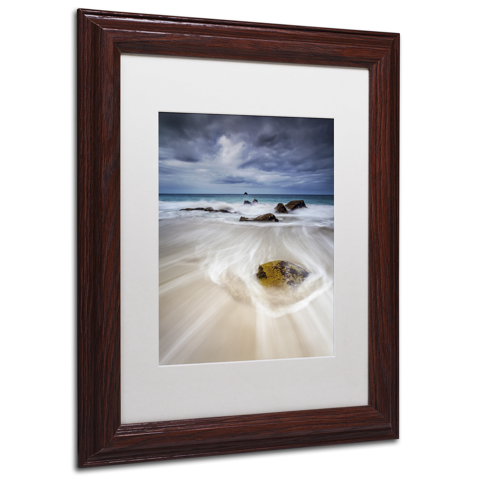 Trademark Fine Art "Waveguide" Canvas Art by Mathieu Rivrin, White Matte, Wood Frame
