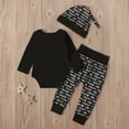 thumbnail image 3 of Kayannuo Baby Clothes Fall Newborn Infant Baby Boy Girl Letter Romper Pants Hat Outfit Set, 3 of 8