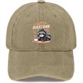 thumbnail image 1 of Cute Raccoon Thinking Graphic Hat Men Funny Baseball Caps Funny Gifts for Men, 1 of 7