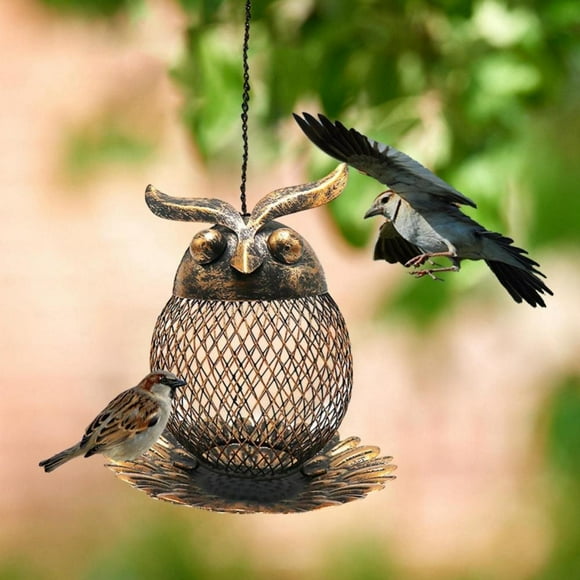 Outside Wild Bird Feeder, Metal Skeleton mesh Hanging Bird Feeder,Squirrel Proof Bird Feeders,Bird Lover Gifts