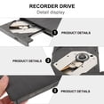 thumbnail image 3 of OUNONA External Optical Drive DVD RW Recorder for Computer with USB Powered and Popup Tray Black ABS 1.0, 3 of 5