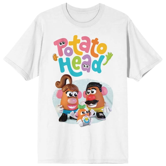 Mr. Potato Head Potato Head Family Men's White Short Sleeve Tee-Medium